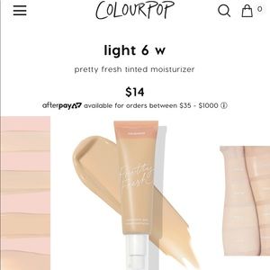 ColourPop pretty fresh tinted moisturizer light 6W
